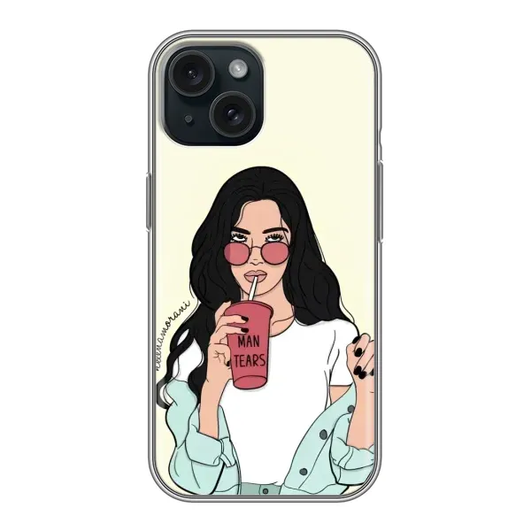 Чехол с рисунком «С напитком» для iPhone 14