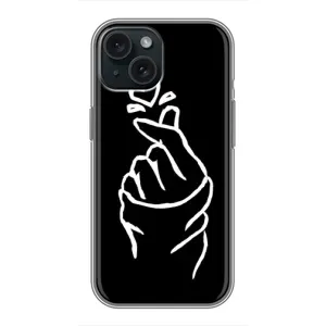 Чохол (Знак сердечка) для iPhone 14 (Сердечко на чорному)