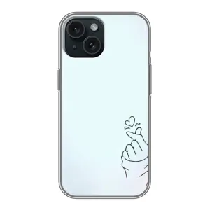 Чохол (Знак сердечка) для iPhone 14 (Сердечко на блакитному)