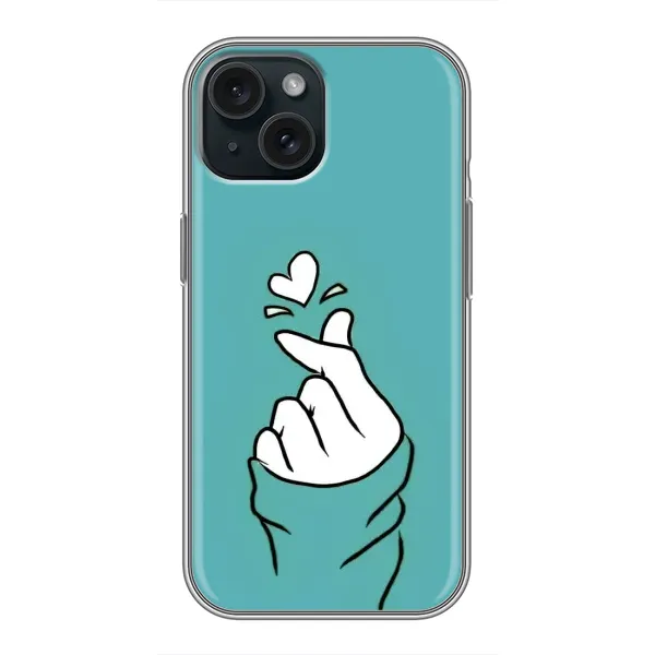 Чехол с рисунком «Сердечко на бирюзовом» для iPhone 14 Чехол с рисунком «Сердечко на бирюзовом» для iPhone 14