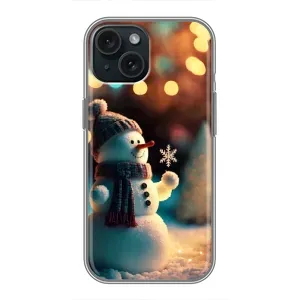 Чохли на Новий Рік iPhone 14 (Сніговик святковий)