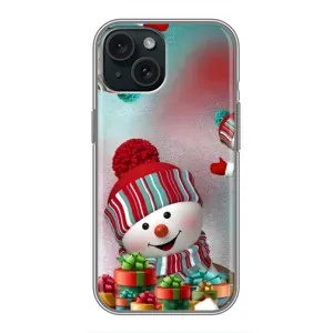 Чохли на Новий Рік iPhone 14 (Сніговик в шапці)