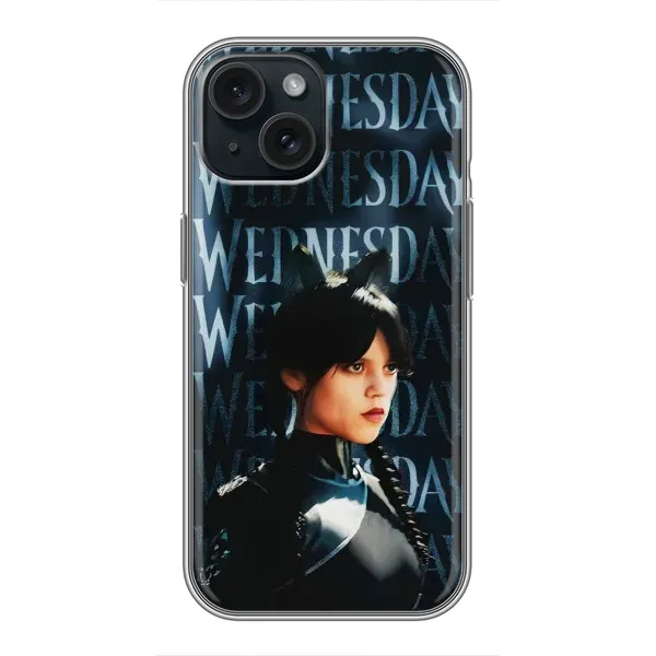 Чехол с рисунком «Уэнздей с ушками» для iPhone 14 Чехол с рисунком «Уэнздей с ушками» для iPhone 14