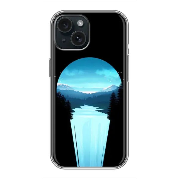 Чехол с рисунком «Синий Водопад» для iPhone 14