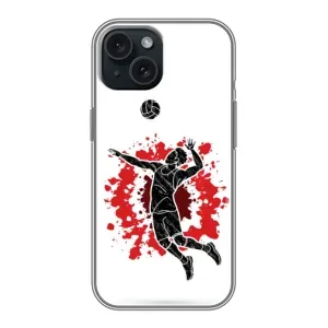 Чохли з прінтом Спортивна тематика для iPhone 14 (Волейболіст)