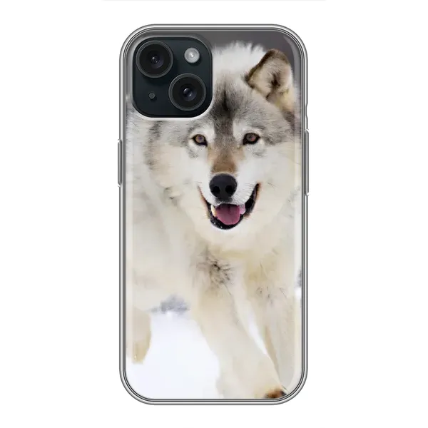 Чехол с рисунком «Волк на снегу» для iPhone 14 Чехол с рисунком «Волк на снегу» для iPhone 14