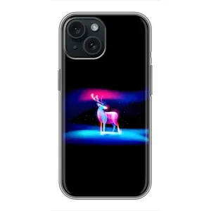Силіконовий бампер з картинкою звірів для iPhone 14 (Яскравий олень)