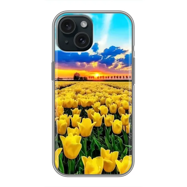 Чехол с рисунком «Желтые тюльпаны» для iPhone 14