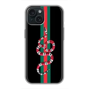 Чехлы Бренд GUCCI для iPhone 14 (Змей Гуччи)