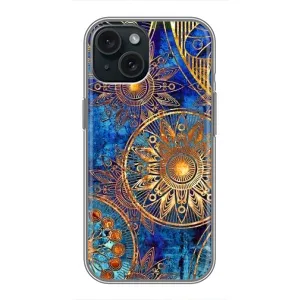 Чохли з сенсом на iPhone 14 (Золоті узори)