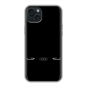 Силиконовый бампер с картинкой машины на iPhone 14 Plus (Силует Audi)