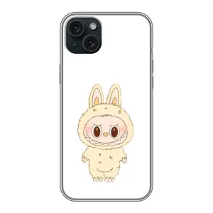 Чохол з принтом Лабубу для iPhone 14 Plus (Бежевий Лабубу)