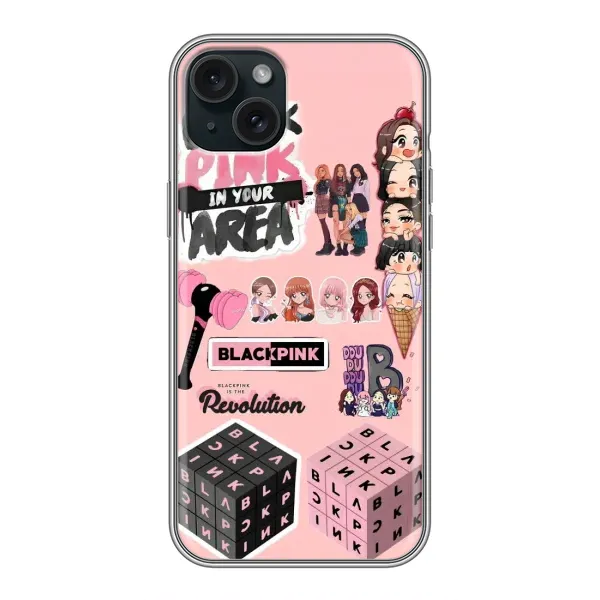Чехол с рисунком «BLACK PINK коллаж» для iPhone 14 Plus Чехол с рисунком «BLACK PINK коллаж» для iPhone 14 Plus
