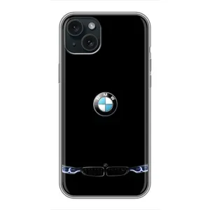 Силиконовый бампер с картинкой машины на iPhone 14 Plus (Черный BMW)