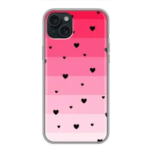 Чохли з тематикою "Маленькі Сердчеки" на iPhone 14 Plus (Чорні сердечка)