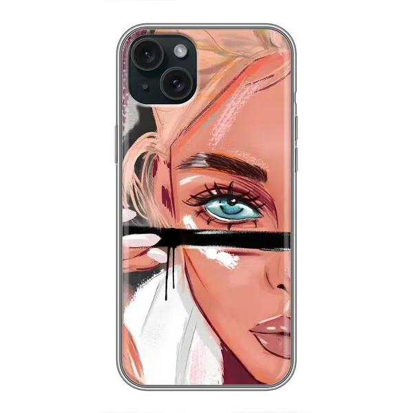 Чехол с рисунком «Девушка и ресницы» для iPhone 14 Plus Чехол с рисунком «Девушка и ресницы» для iPhone 14 Plus