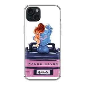 Силіконовый Чохол на iPhone 14 Plus з картинкой Модных девушек (Дівчина на машині)