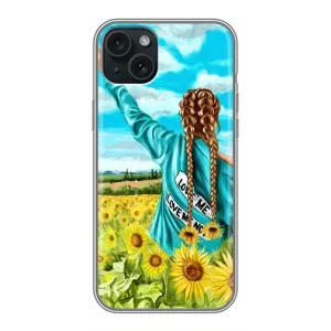 Чохол Стильні дівчата на iPhone 14 Plus (Дівчина на полі)