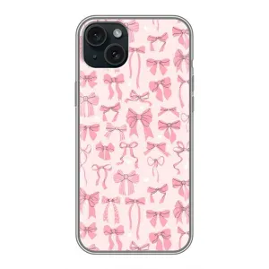 Чехол банты для iPhone 14 Plus (Фон бантики)