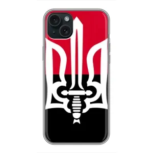 Чехлы УПА (Красно-Чёрный) на iPhone 14 Plus (Герб Украины)