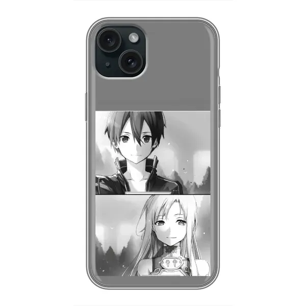 Чехол с рисунком «Кирито-Асуна» для iPhone 14 Plus Чехол с рисунком «Кирито-Асуна» для iPhone 14 Plus