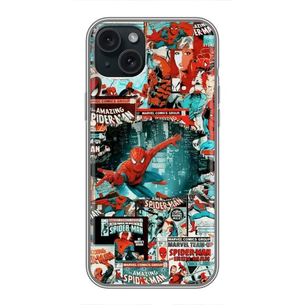Чехол с рисунком «Комиксы Человек Паук» для iPhone 14 Plus Чехол с рисунком «Комиксы Человек Паук» для iPhone 14 Plus