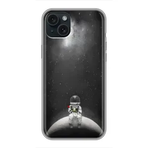 Силіконовый Чохол з принтом "Космонавти" на iPhone 14 Plus (Космонавт романтик)