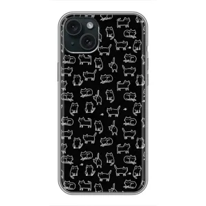 Чохол на тематику: Коти для iPhone 14 Plus (Котики на чорному)