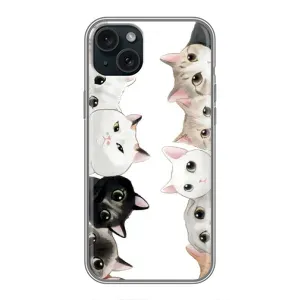 Силіконовий чохол з котиком для iPhone 14 Plus (Коти)