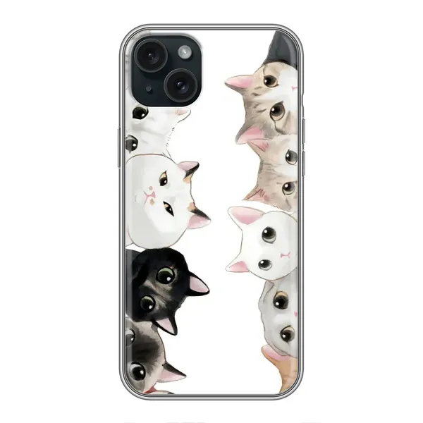 Чехол с рисунком «Коты» для iPhone 14 Plus