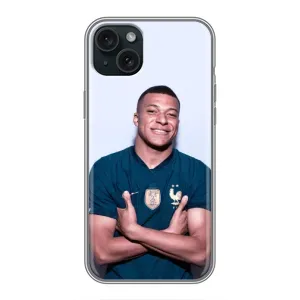 Чехол (TPU) с Футболистом на iPhone 14 Plus (Мбаппешичка)
