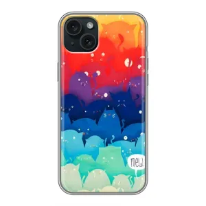 Силіконовий чохол з котиком для iPhone 14 Plus (Mew)