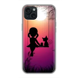 Дівчачий Чохол для iPhone 14 Plus (На гойдалці)