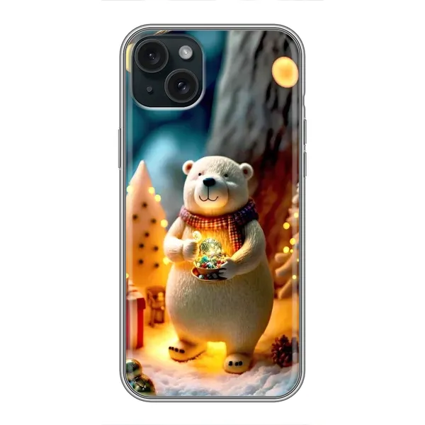 Чехол с рисунком «Новогодний ведмеженок» для iPhone 14 Plus