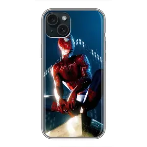 Чехол Супергерой Человека Паука на iPhone 14 Plus (Паук на доме)
