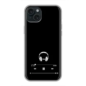 Чехол с картинками на черном фоне для iPhone 14 Plus (Плеер)