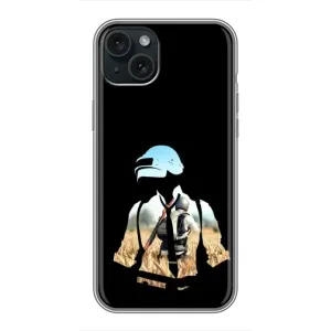 Силиконовый чехол с картинкой "Герой Pubg" на iPhone 14 Plus (Пубг мен)