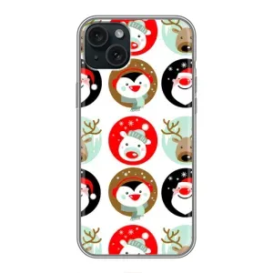 Силиконовый бампер на рождество для iPhone 14 Plus (Рождественский принт)
