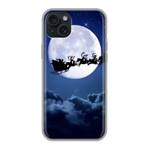 Чехол Санта Клаус для iPhone 14 Plus (Санта - луна)