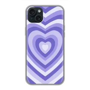 Чохли з тематикою "Маленькі Сердчеки" на iPhone 14 Plus (Серце фіолет)