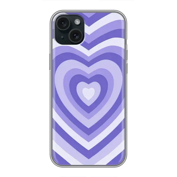 Чехол с рисунком «Сердце фиолет» для iPhone 14 Plus Чехол с рисунком «Сердце фиолет» для iPhone 14 Plus