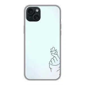 Чохол (Знак сердечка) для iPhone 14 Plus (Сердечко на блакитному)