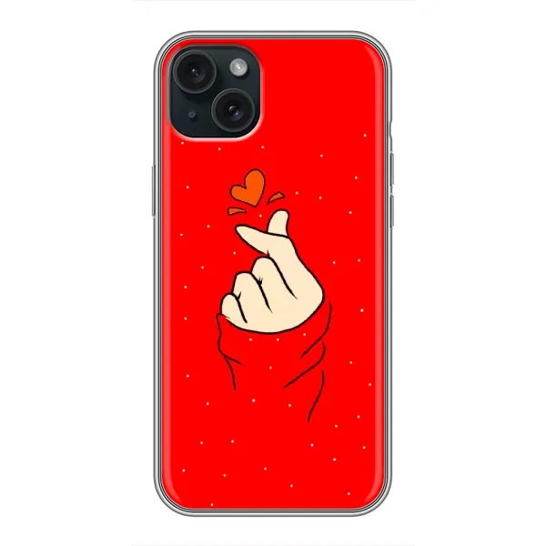 Чехол с рисунком «Сердце на красном» для iPhone 14 Plus Чехол с рисунком «Сердце на красном» для iPhone 14 Plus