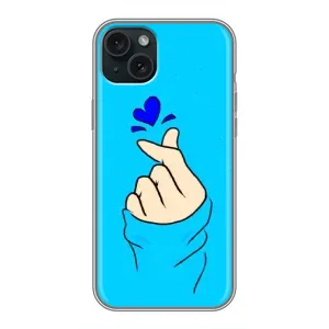 Чохол (Знак сердечка) для iPhone 14 Plus (Сердечко на синоьому)