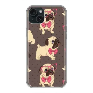 Чохол (ТПУ) Милі песики для iPhone 14 Plus (Песик Мопсікі)