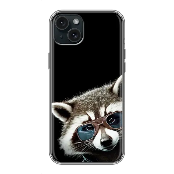 Чехол с рисунком «Стильный Енот» для iPhone 14 Plus Чехол с рисунком «Стильный Енот» для iPhone 14 Plus