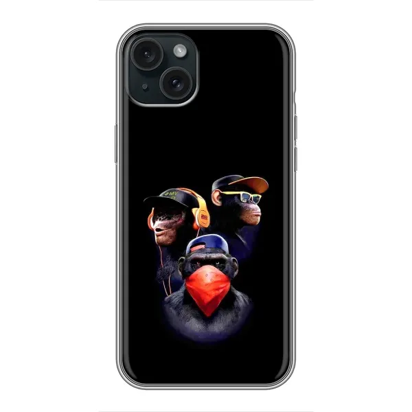 Чехол с рисунком «Три обезьяны» для iPhone 14 Plus