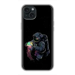 Силіконовый Чохол з принтом "Космонавти" на iPhone 14 Plus (В руках земля)