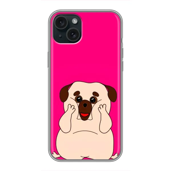 Чехол с рисунком «Веселый Мопсик» для iPhone 14 Plus Чехол с рисунком «Веселый Мопсик» для iPhone 14 Plus
