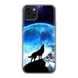 Чохол з Вовком на iPhone 14 Plus (Виє на місяць)